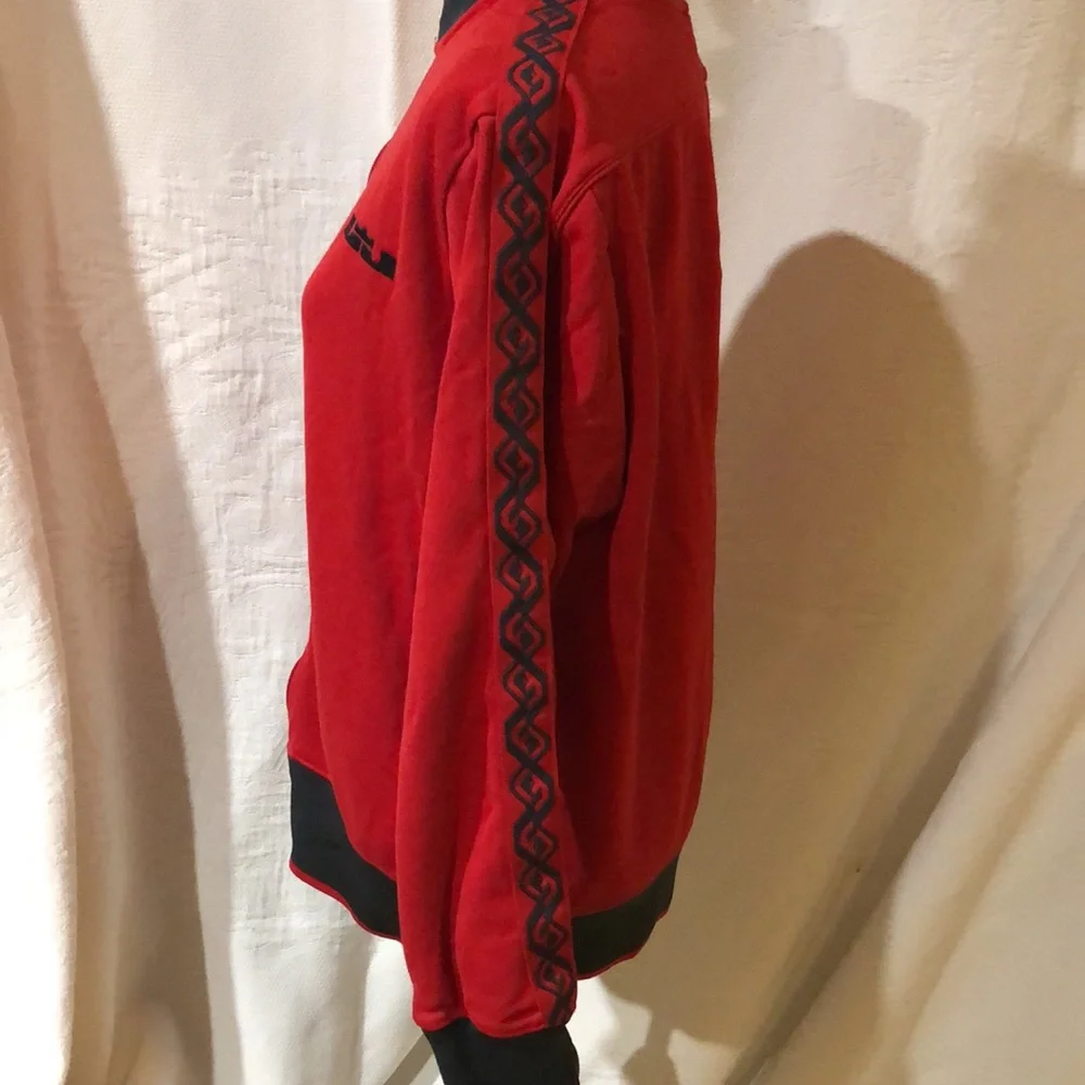 Nike Lebron sample red and dark gray zip up‎ jacket, size large